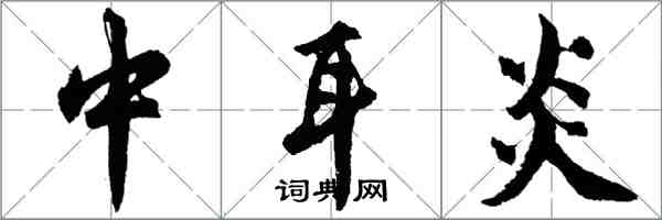 胡問遂中耳炎行書怎么寫