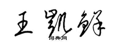 梁錦英王凱鮮草書個性簽名怎么寫