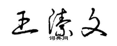 曾慶福王潔文草書個性簽名怎么寫