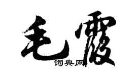 胡問遂毛霞行書個性簽名怎么寫