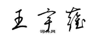 梁錦英王宇雍草書個性簽名怎么寫