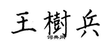 何伯昌王樹兵楷書個性簽名怎么寫