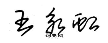 朱錫榮王永虹草書個性簽名怎么寫