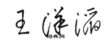 駱恆光王洋滔草書個性簽名怎么寫