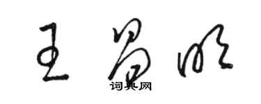 駱恆光王昌明草書個性簽名怎么寫