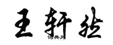 胡問遂王軒然行書個性簽名怎么寫