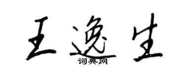 王正良王逸生行書個性簽名怎么寫