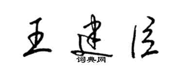 梁錦英王建臣草書個性簽名怎么寫