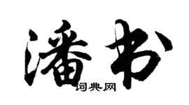 胡問遂潘書行書個性簽名怎么寫
