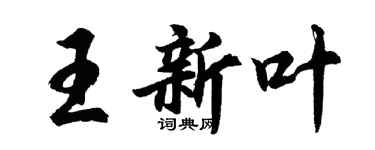 胡問遂王新葉行書個性簽名怎么寫