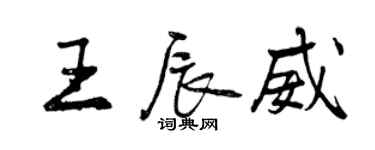 曾慶福王辰威行書個性簽名怎么寫