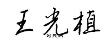 王正良王光植行書個性簽名怎么寫