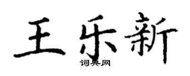 丁謙王樂新楷書個性簽名怎么寫