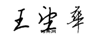 王正良王望華行書個性簽名怎么寫