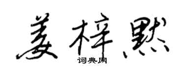 王正良姜梓默行書個性簽名怎么寫