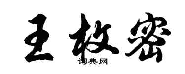 胡問遂王枚密行書個性簽名怎么寫