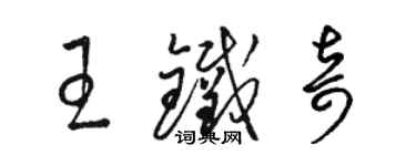 駱恆光王鐵奇草書個性簽名怎么寫