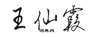 駱恆光王仙霞行書個性簽名怎么寫