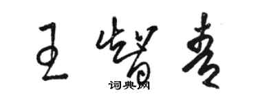 駱恆光王智青草書個性簽名怎么寫