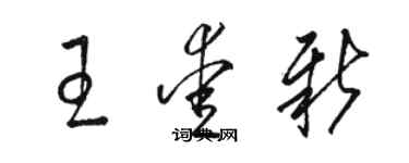 駱恆光王愛新草書個性簽名怎么寫