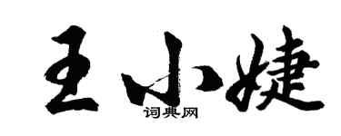 胡問遂王小婕行書個性簽名怎么寫