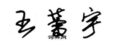 朱錫榮王蕾宇草書個性簽名怎么寫