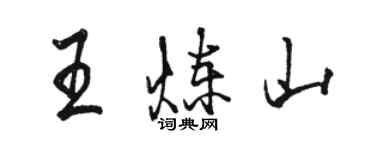 駱恆光王煉山行書個性簽名怎么寫