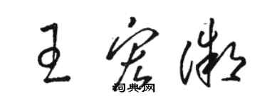 駱恆光王宏微草書個性簽名怎么寫
