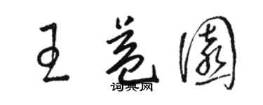 駱恆光王益園草書個性簽名怎么寫