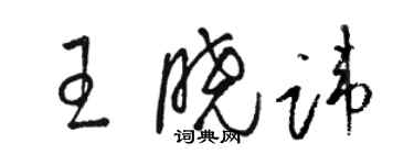 駱恆光王曉諱草書個性簽名怎么寫