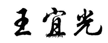 胡問遂王宜光行書個性簽名怎么寫