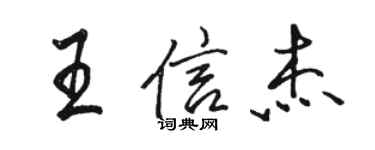 駱恆光王信傑行書個性簽名怎么寫