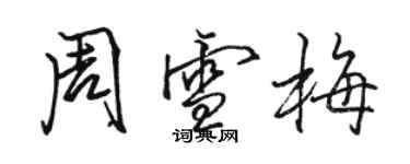 駱恆光周雪梅行書個性簽名怎么寫