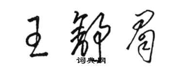 駱恆光王舒眉草書個性簽名怎么寫