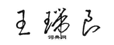 駱恆光王瑞良草書個性簽名怎么寫