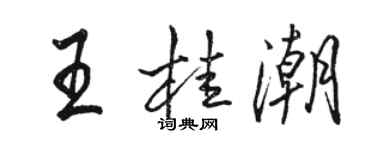 駱恆光王桂潮行書個性簽名怎么寫