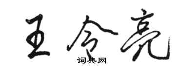 駱恆光王令亮行書個性簽名怎么寫