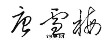 駱恆光唐雪梅草書個性簽名怎么寫