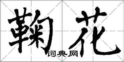 翁闓運鞠花楷書怎么寫