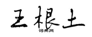 曾慶福王根土行書個性簽名怎么寫