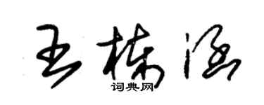 朱錫榮王棟涵草書個性簽名怎么寫