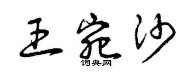 曾慶福王宛沙草書個性簽名怎么寫