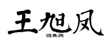 翁闓運王旭鳳楷書個性簽名怎么寫