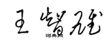 駱恆光王智雄草書個性簽名怎么寫