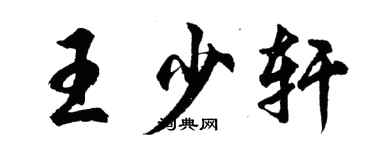 胡問遂王少軒行書個性簽名怎么寫