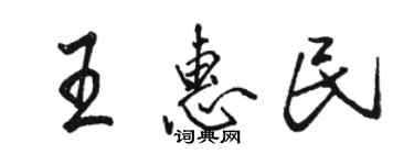 駱恆光王惠民行書個性簽名怎么寫