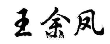 胡問遂王余鳳行書個性簽名怎么寫