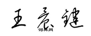 梁錦英王晨鍵草書個性簽名怎么寫