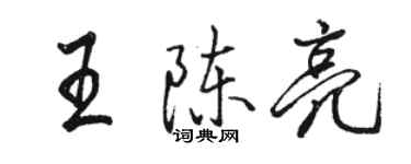 駱恆光王陳亮行書個性簽名怎么寫