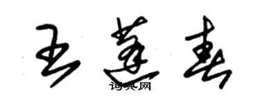 朱錫榮王蓬春草書個性簽名怎么寫